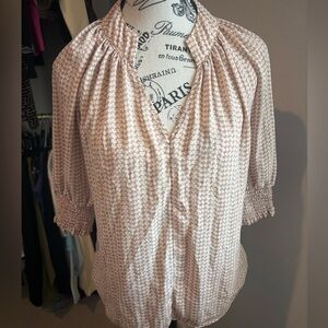 Worthington Textured Blouse in Soft Pink